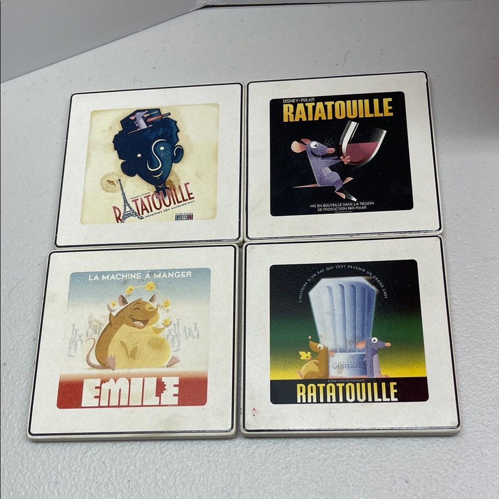 Ratatouille Themed Coasters Set, 2007 Disney/Pixar